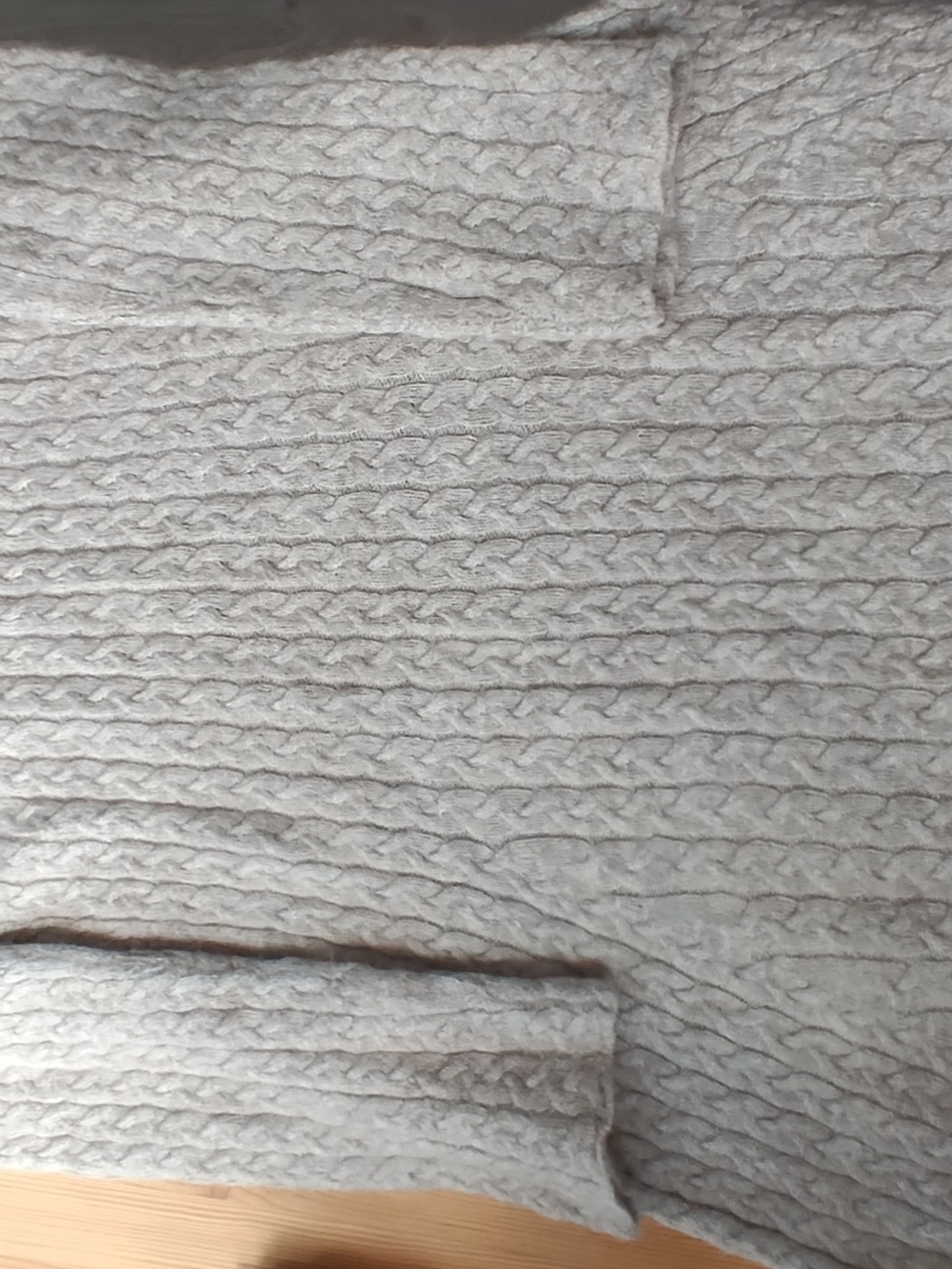 Cozy Cable Knit Sweater in Light Gray